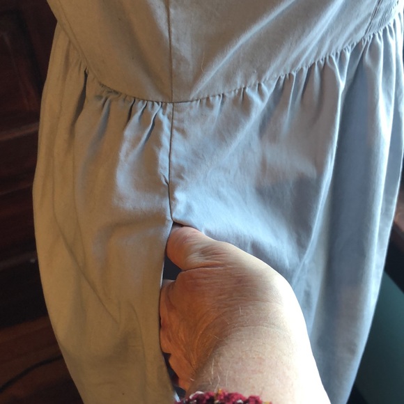 Cooperative Medium sundress in light grey/button down/straps/smocked back/cotton - Picture 6 of 14